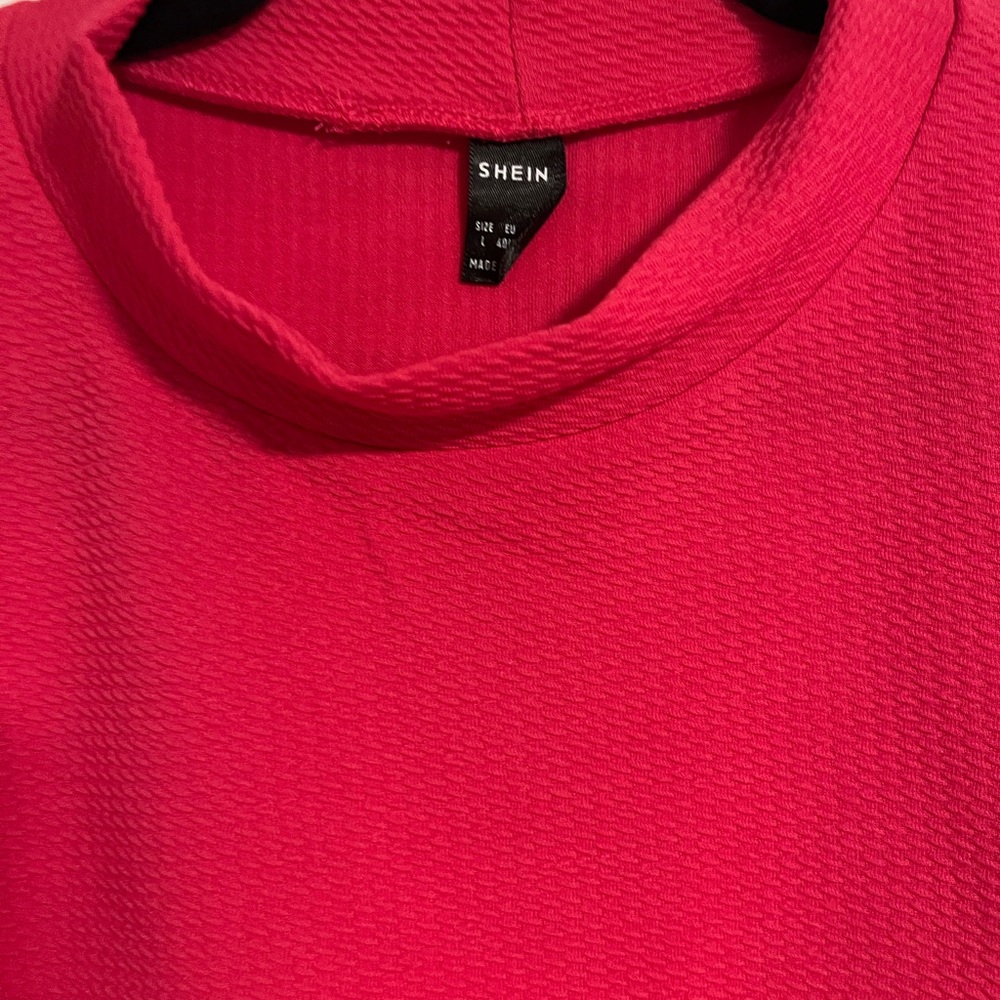 Pink Sleeveless Ruffle Mock Neck Top - Picture 2 of 3